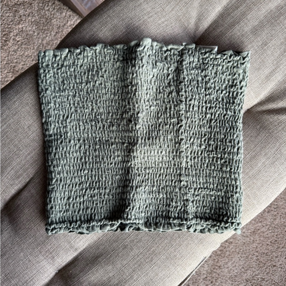 Smocked Green Tube Top